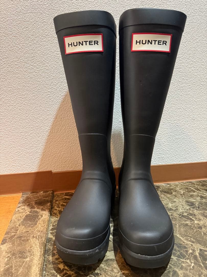 HUNTERブーツ　厚底長靴