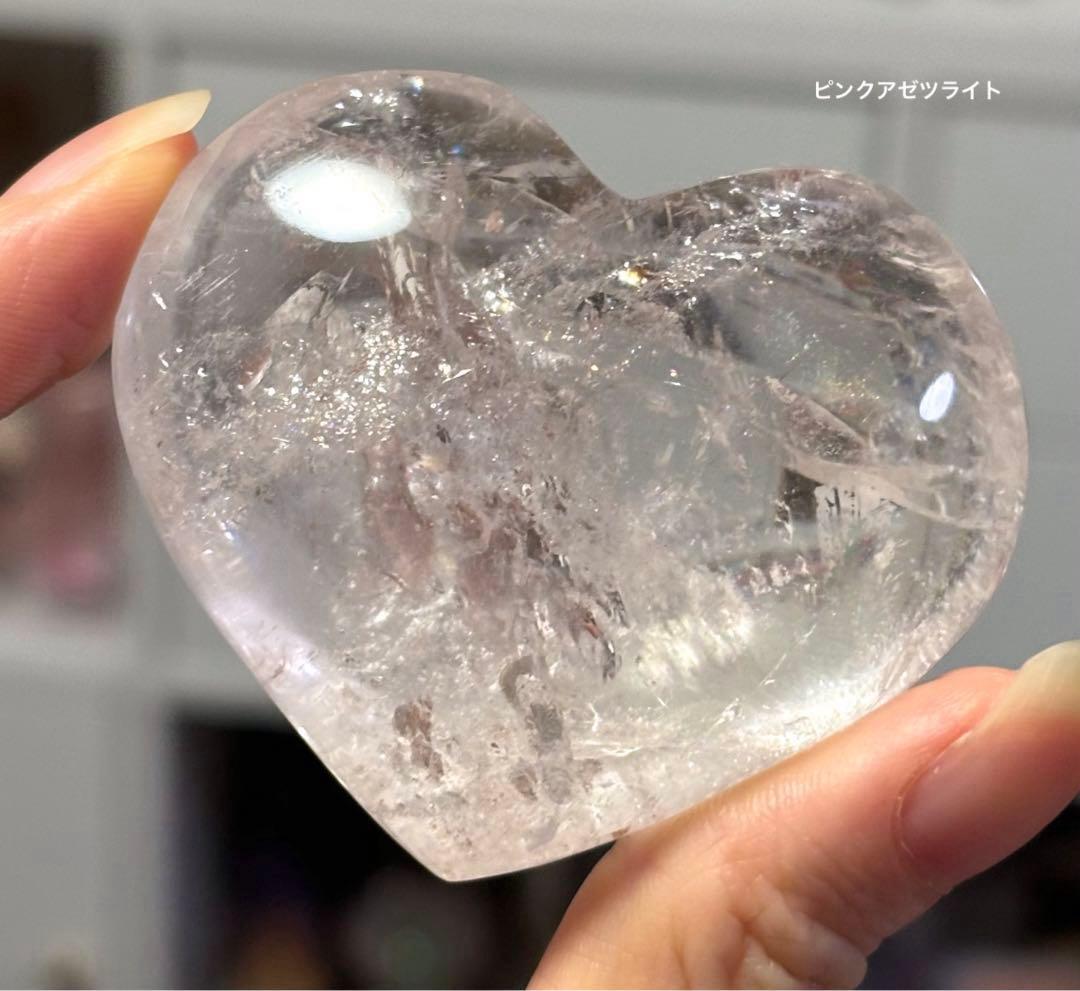 KAORI様　レア　高品質　ピンククォーツ　ピンクアゼツライト　ぷっくりハート