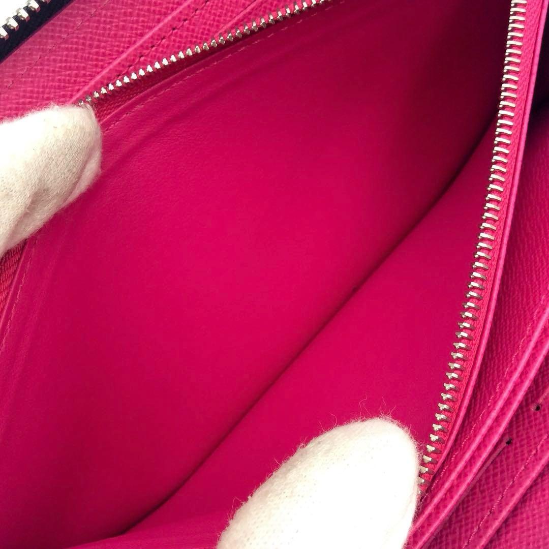 ルイヴィトン エピ 黒 ノワール ホットピンク 長財布 ジッピーウォレット