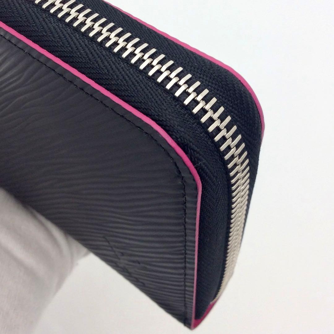 ルイヴィトン エピ 黒 ノワール ホットピンク 長財布 ジッピーウォレット