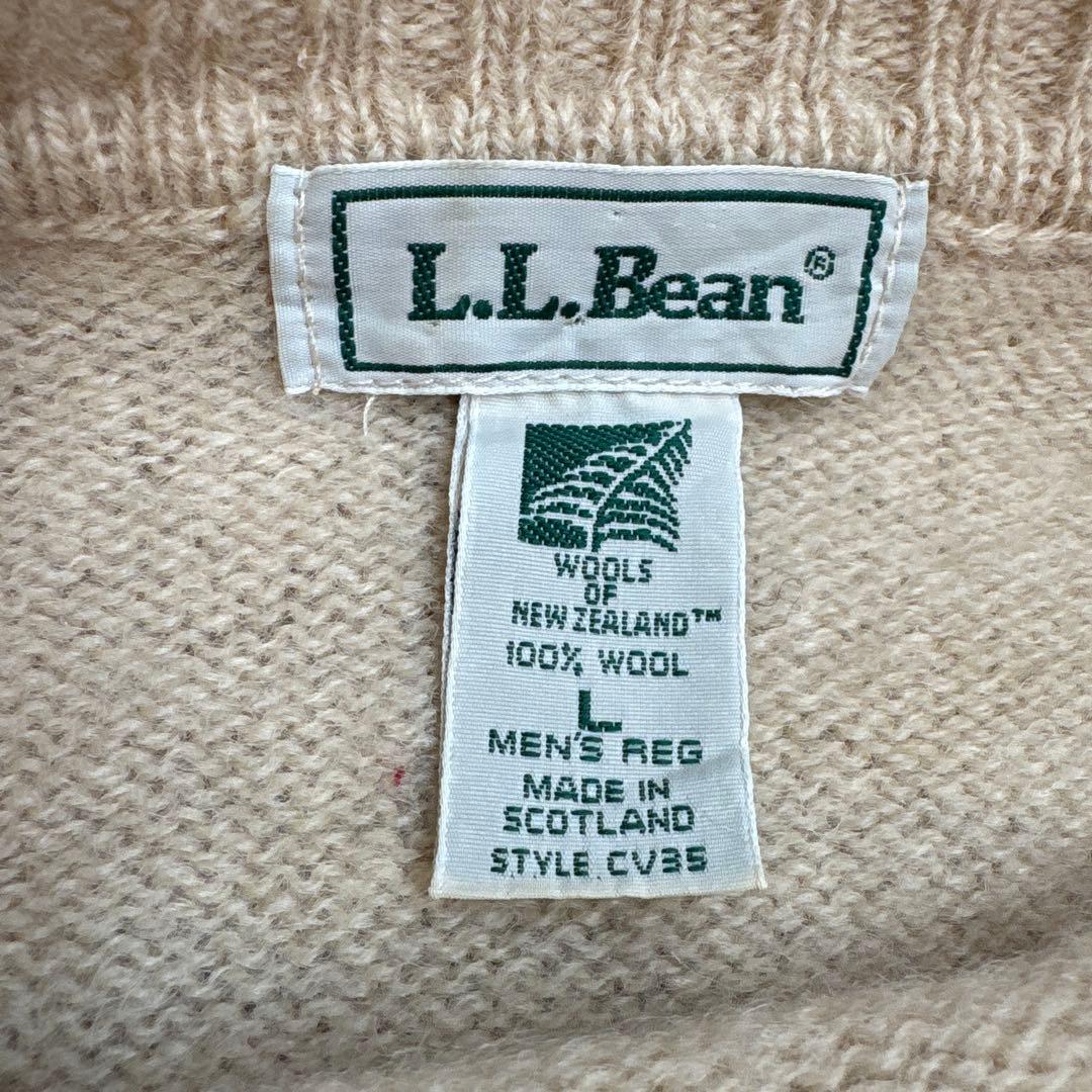 90s L.L.Bean エルエルビーン　スコットランド製 ウールニット L