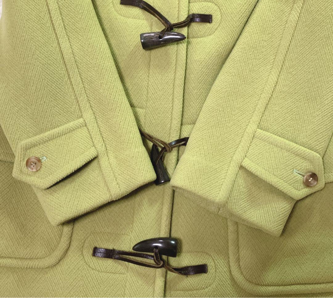 【希少色】OLD　ENGLAND ダッフルコート　ライム色　ヘリンボーン