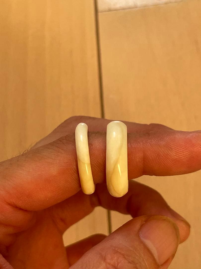 鯨歯リング　17.5〜17.8号マッコウ　抹香鯨　印材　根付け　ボーンカービング