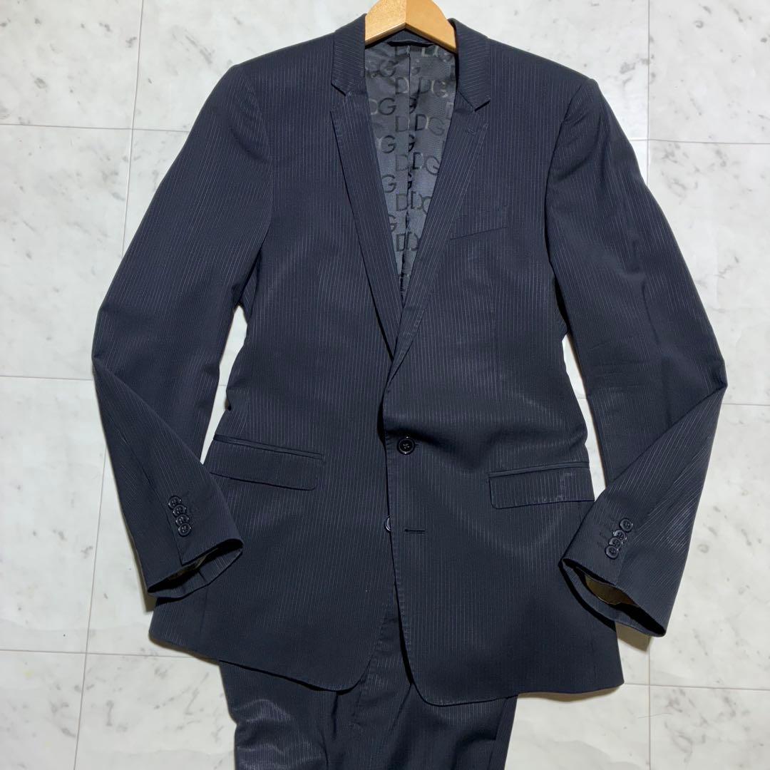 ドルチェ&ガッバーナ 最高峰GOLDライン!! 裏地総柄 ストライプ スーツ