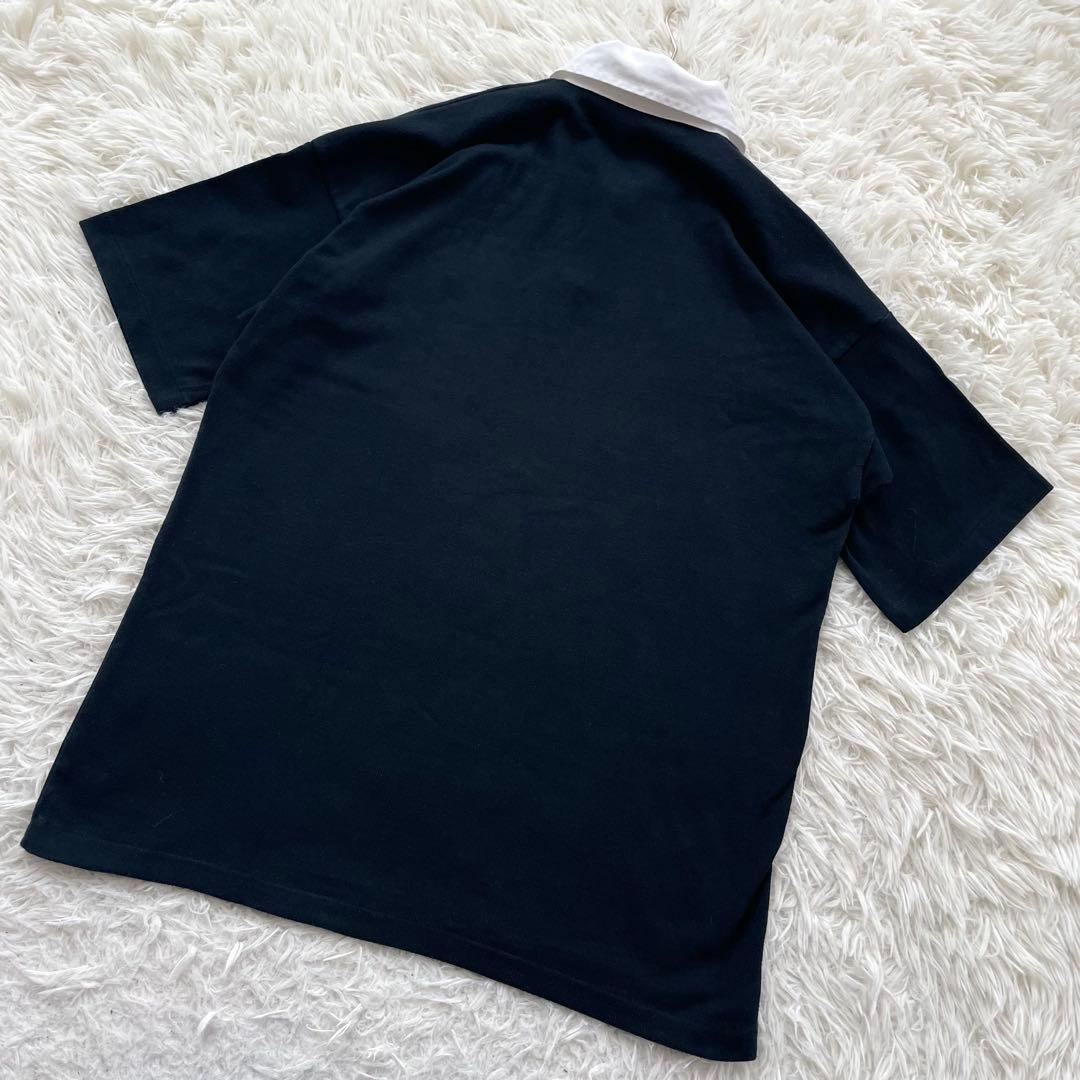 canterbury 90s オールブラック　スタインラガー　半袖　ポロシャツ