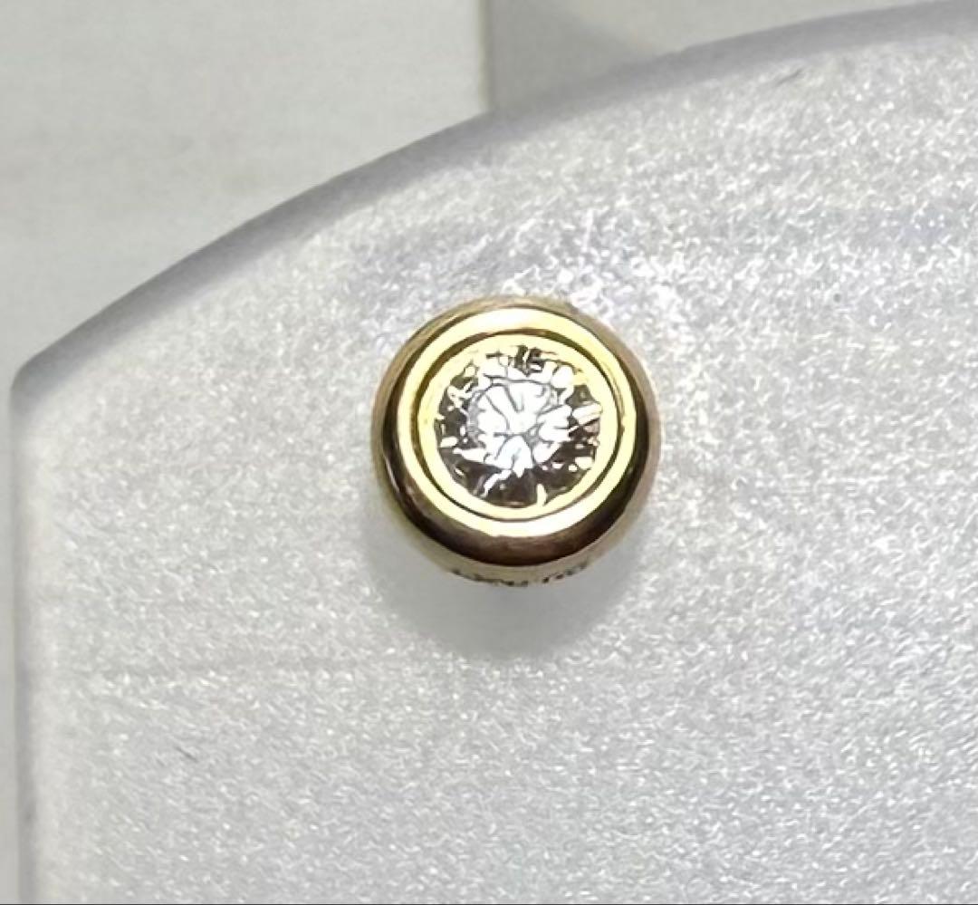 R*長様 片耳用 ティファニー K18 バイザヤード ダイヤ ピアス　極美品