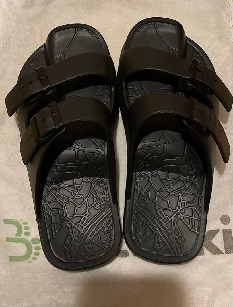 即購入可！ラクバキ racbaki イージーサンダル ラップ ブラック Lサイズ