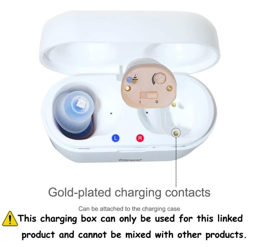 USB充電式 小さい耳穴集音器　両耳セット　高音質　回転ボリューム付き