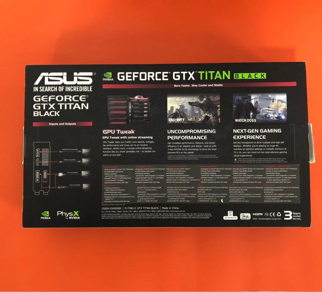 グラフィックボード・グラボ・ビデオカード Asus Geforce GTX TITAN BLACK 6GB [DDR5]