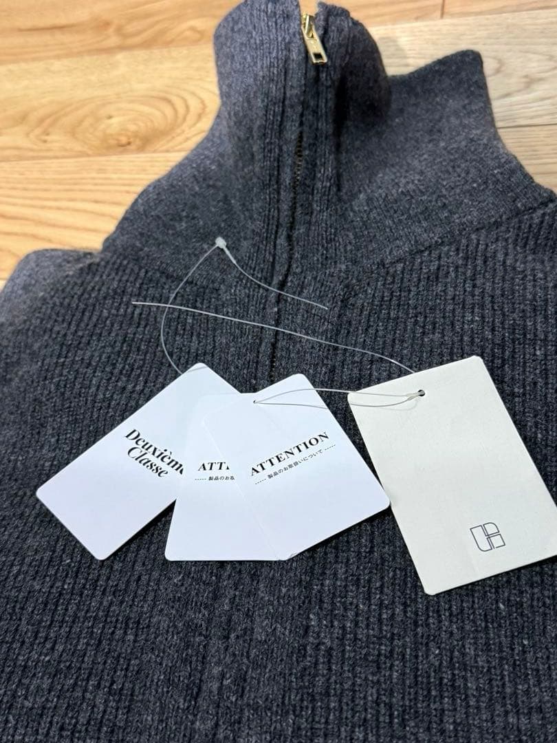 Deuxieme Classe　OLBIA ロングジップブルゾン　グレー