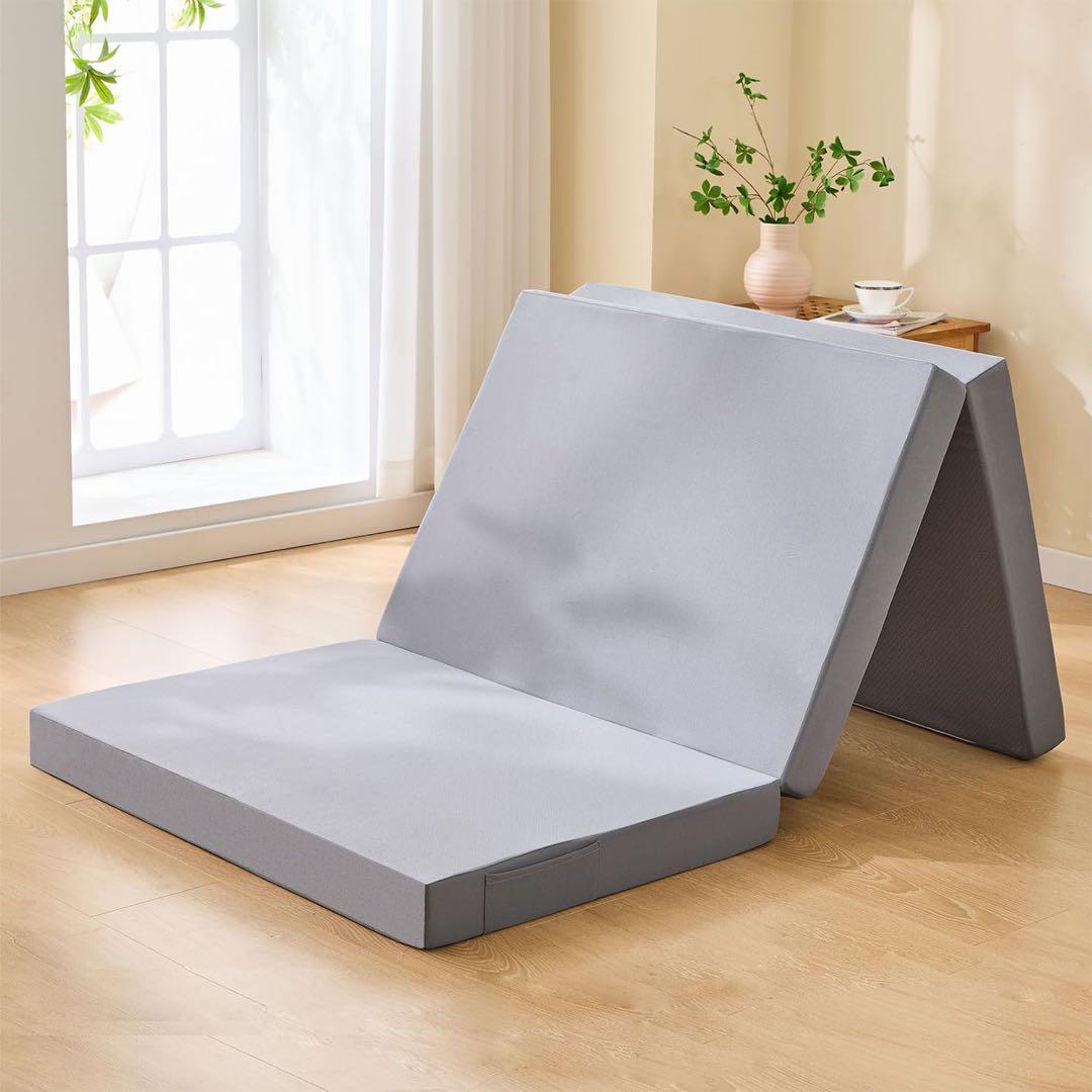 マットレス ダブル 3つ折り 高反発 折り畳みマットレス 極厚　２個セット