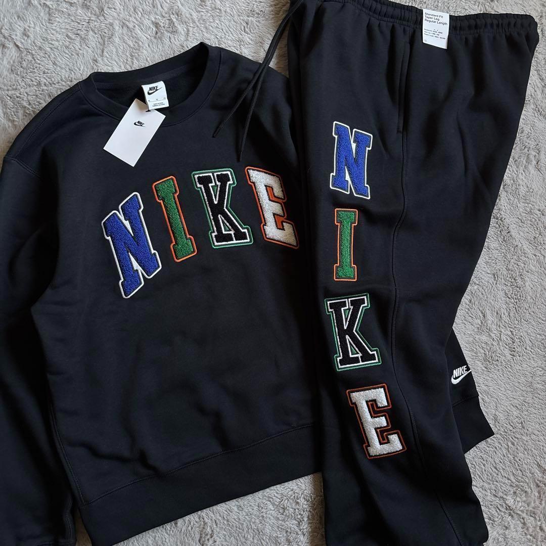 新品 NIKE ナイキ アーチロゴ セットアップ ブラック XXL