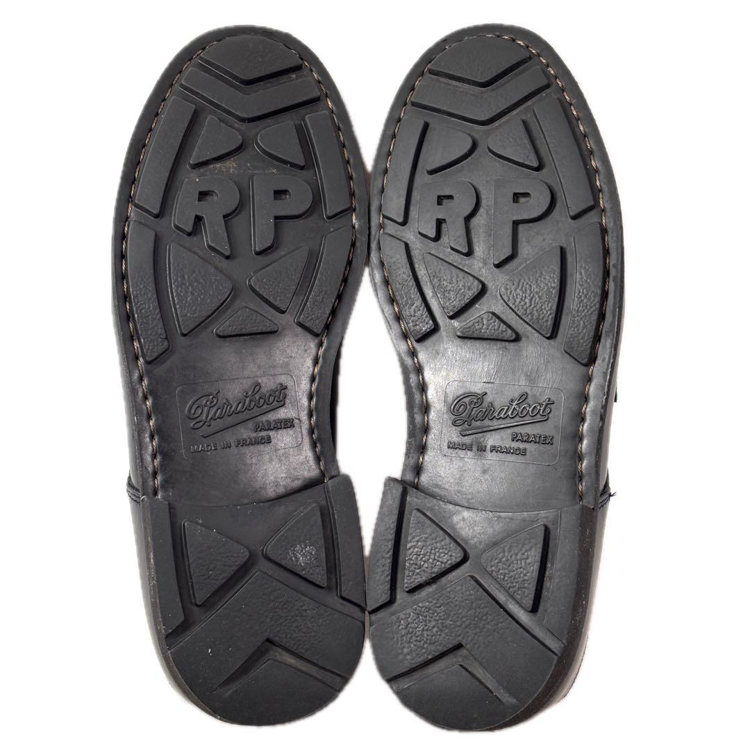 パラブーツ 5.5 24 シャンボード レザー Uチップ ネイビー 紺色