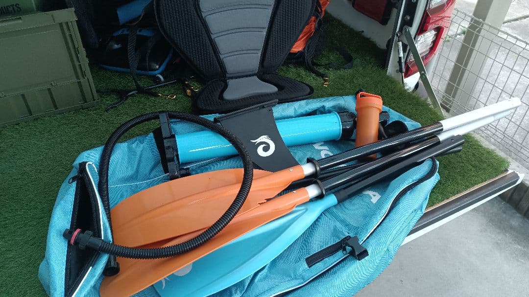 WOWSEA SUPボード 中古美品 シットオンシートとダブルパドルもセットで！