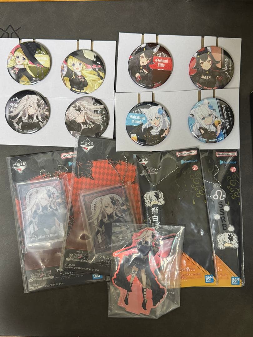 ホロライブ一番くじ　獅白ぼたんフィギュア　アクリルボード　ちょこのっこ　おまけ付
