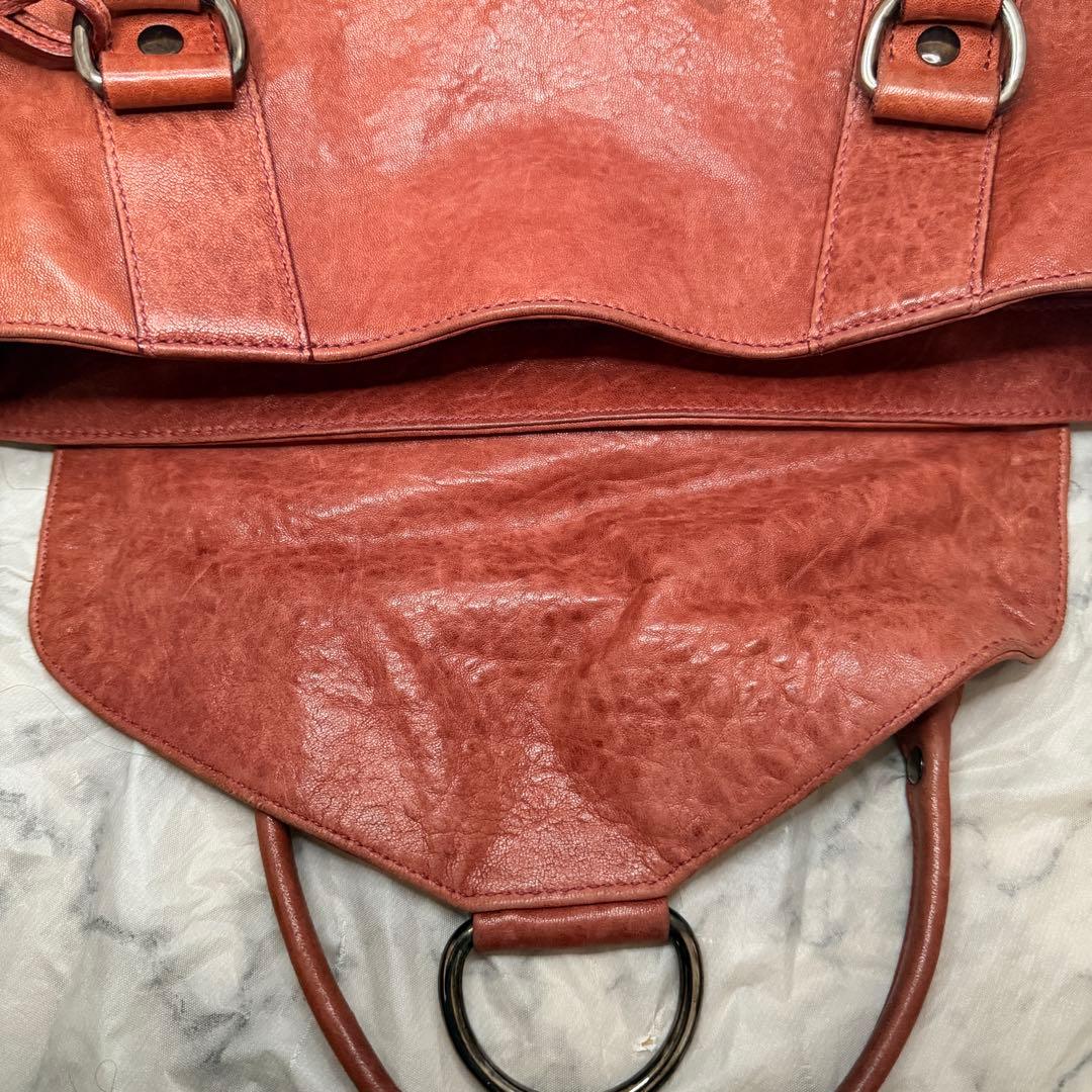 MIU MIU ミュウミュウ シープスキン レザー ブラウン バッグ フラップ付