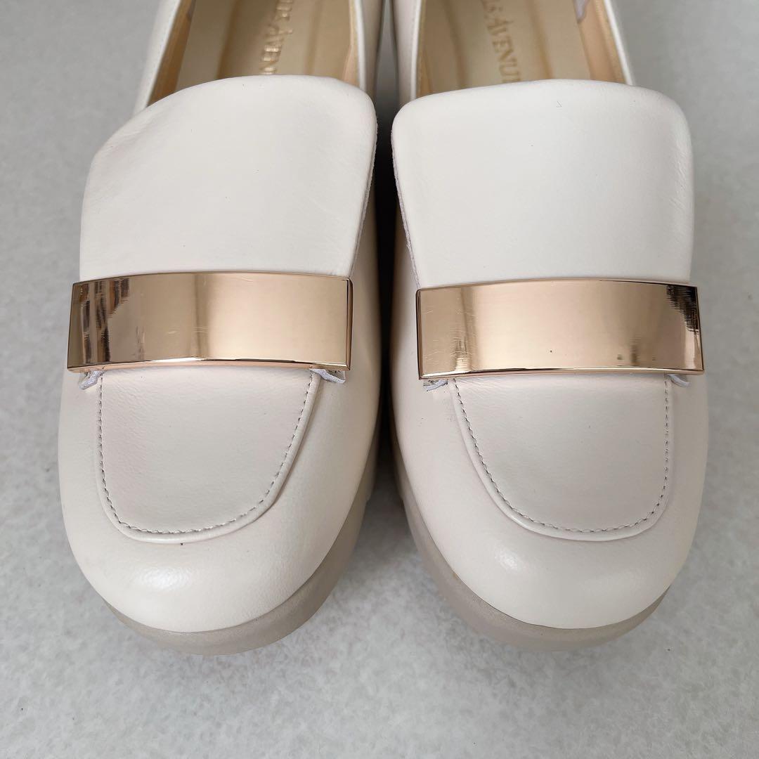 HILLS AVENUE ヒールローファー ウエーブソール 厚底 23cm