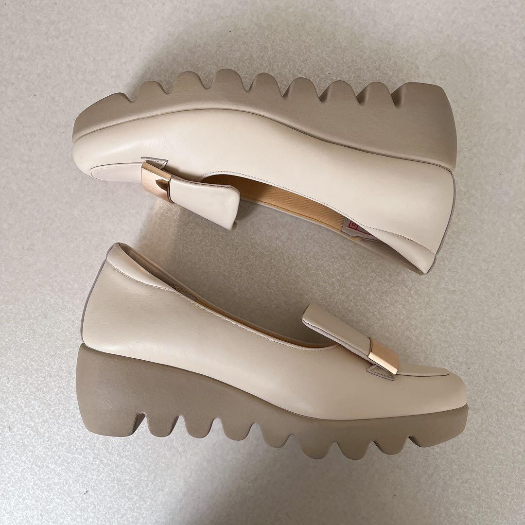 HILLS AVENUE ヒールローファー ウエーブソール 厚底 23cm