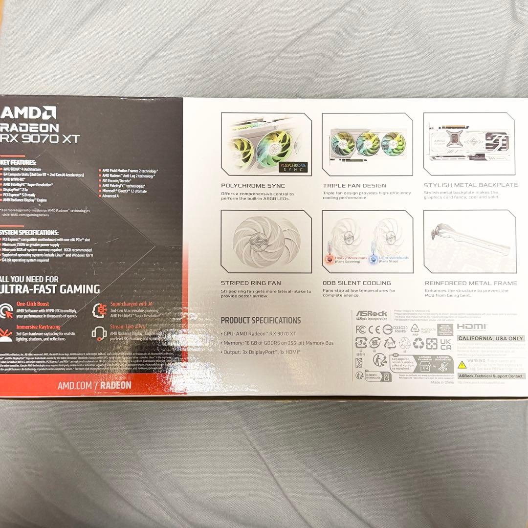 グラフィックボード・グラボ・ビデオカード Steel legend RX 9070 XT 16G AMD