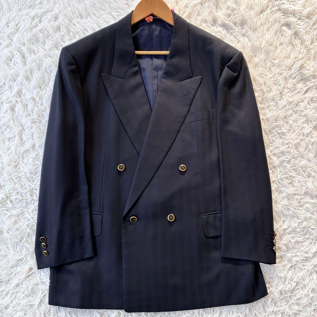 【最高級　生地】Dunhill セットアップ スーツ ダブルブレスト ネイビー