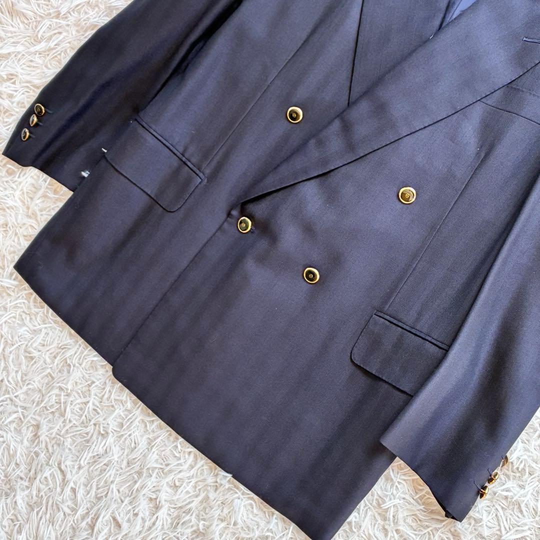 【最高級　生地】Dunhill セットアップ スーツ ダブルブレスト ネイビー