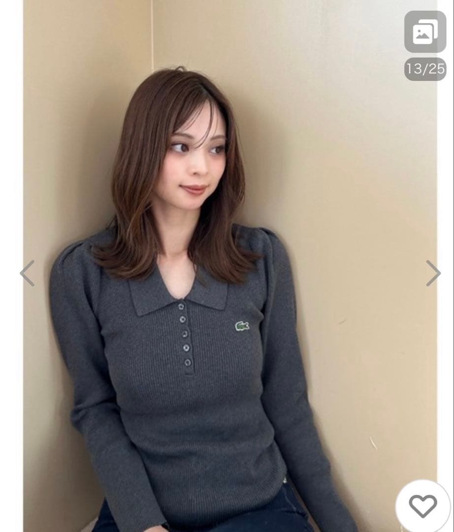 LACOSTE/ポロリブニット レディース スナイデル