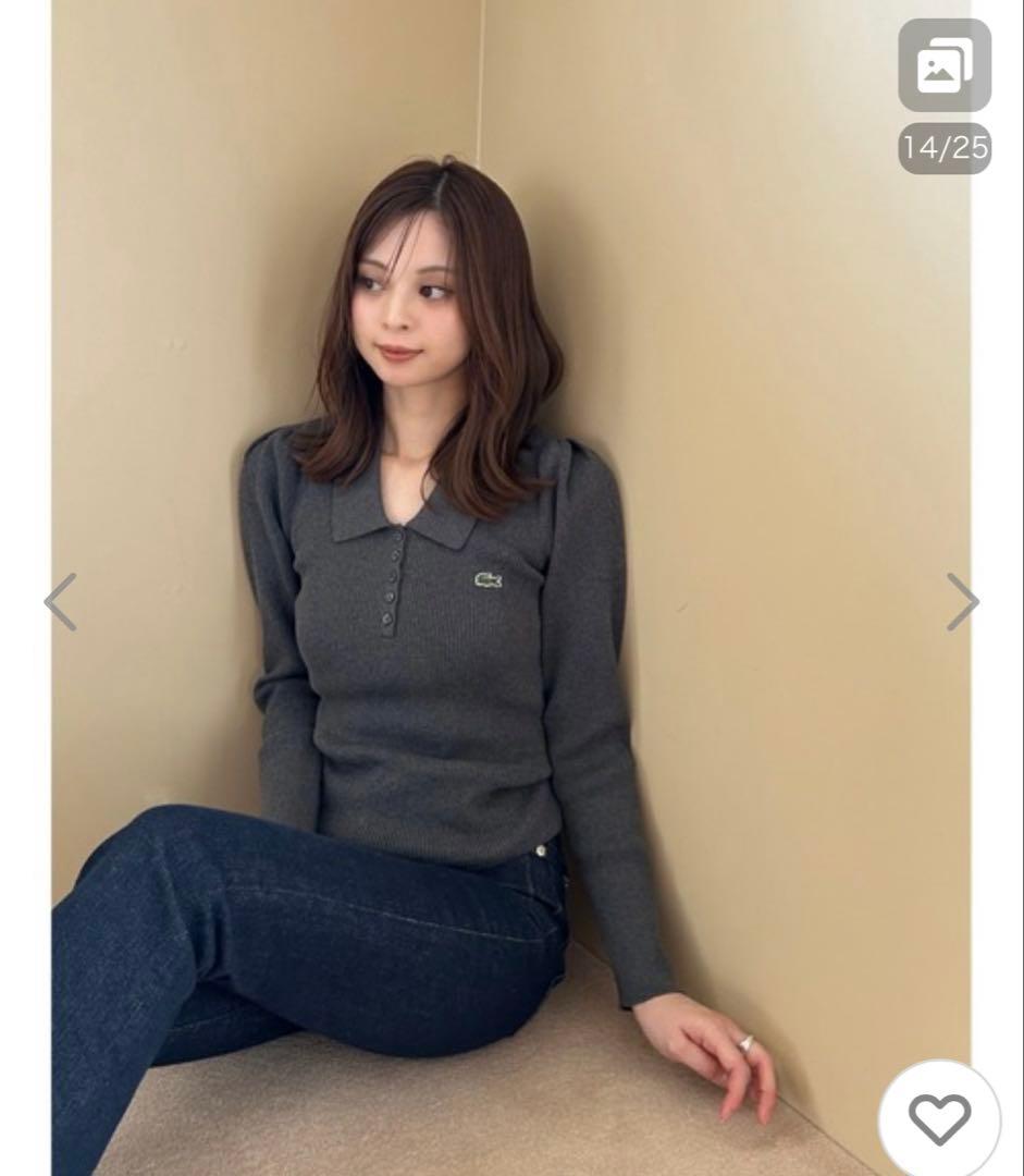 LACOSTE/ポロリブニット レディース スナイデル