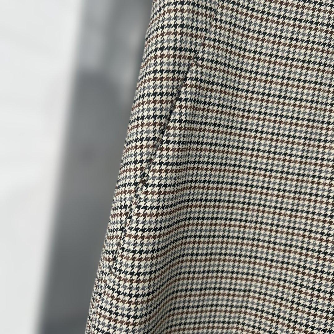 【未使用】23区 ガンクラブ チェックストレッチ ワンピース 千鳥柄 32