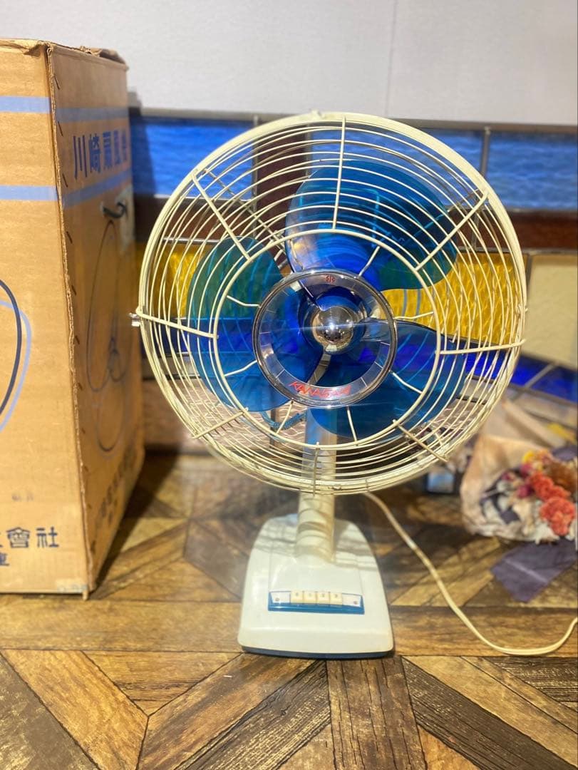 希少 川崎 扇風機 アンティーク インテリア 昭和レトロ 当時物 ビンテージ