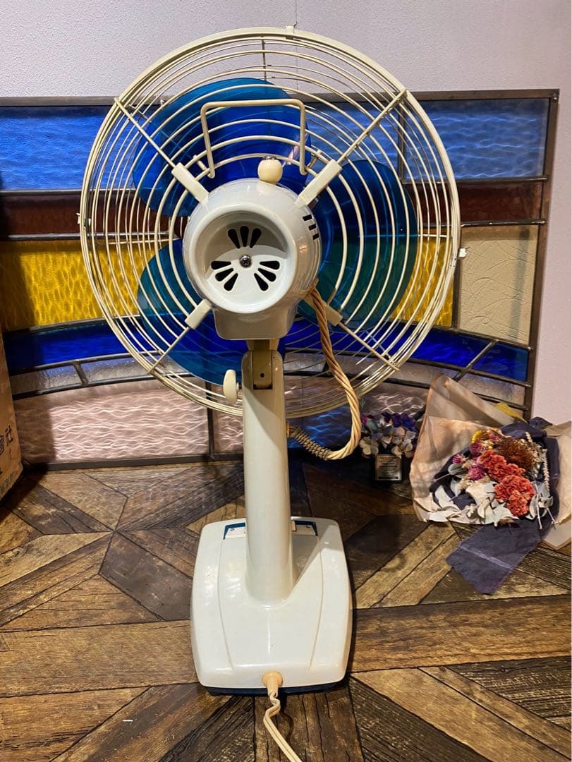 希少 川崎 扇風機 アンティーク インテリア 昭和レトロ 当時物 ビンテージ