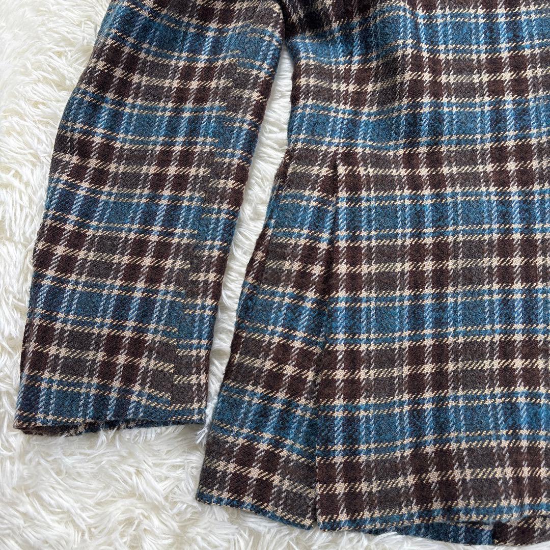 タリアトーレ　ツイード　テーラードジャケット　チェック　イタリア製　ウール　46