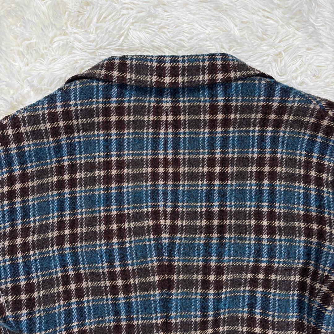 タリアトーレ　ツイード　テーラードジャケット　チェック　イタリア製　ウール　46
