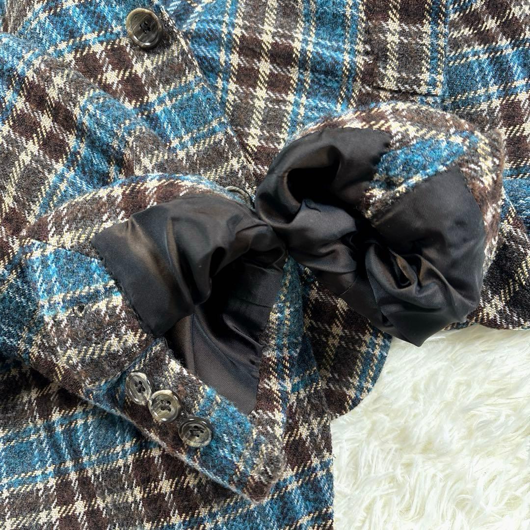 タリアトーレ　ツイード　テーラードジャケット　チェック　イタリア製　ウール　46