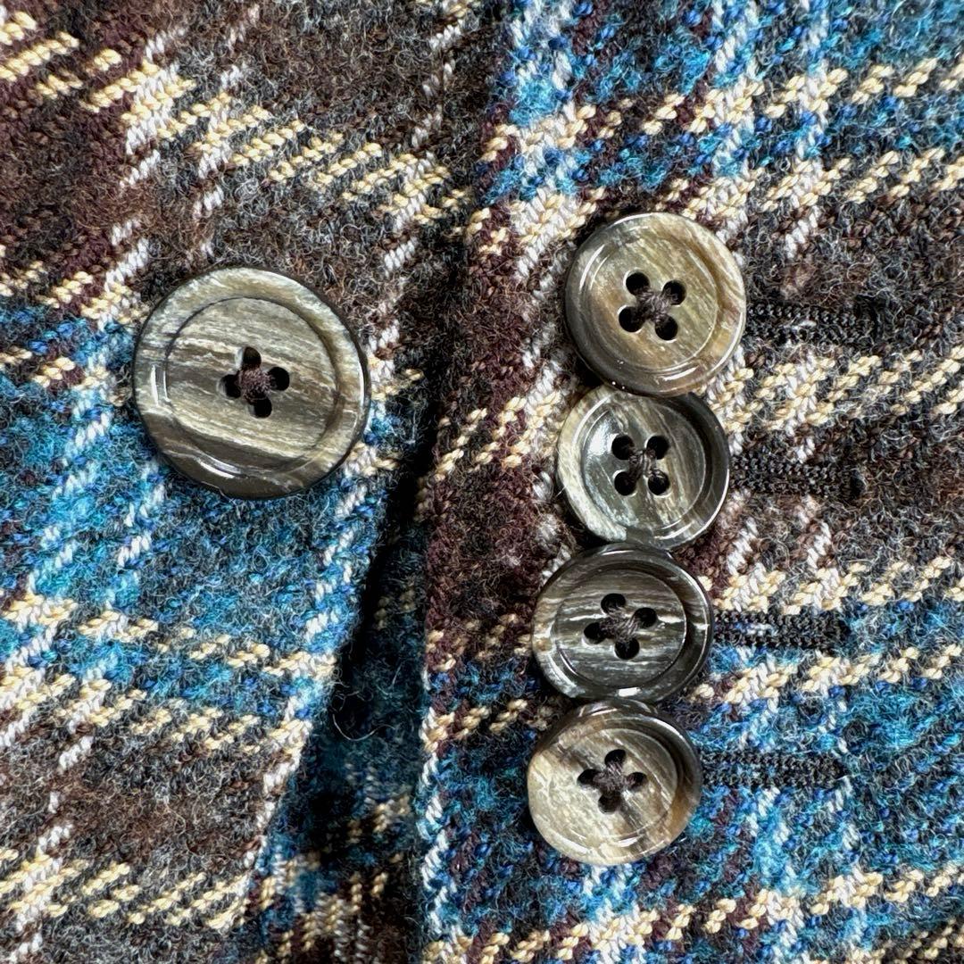 タリアトーレ　ツイード　テーラードジャケット　チェック　イタリア製　ウール　46