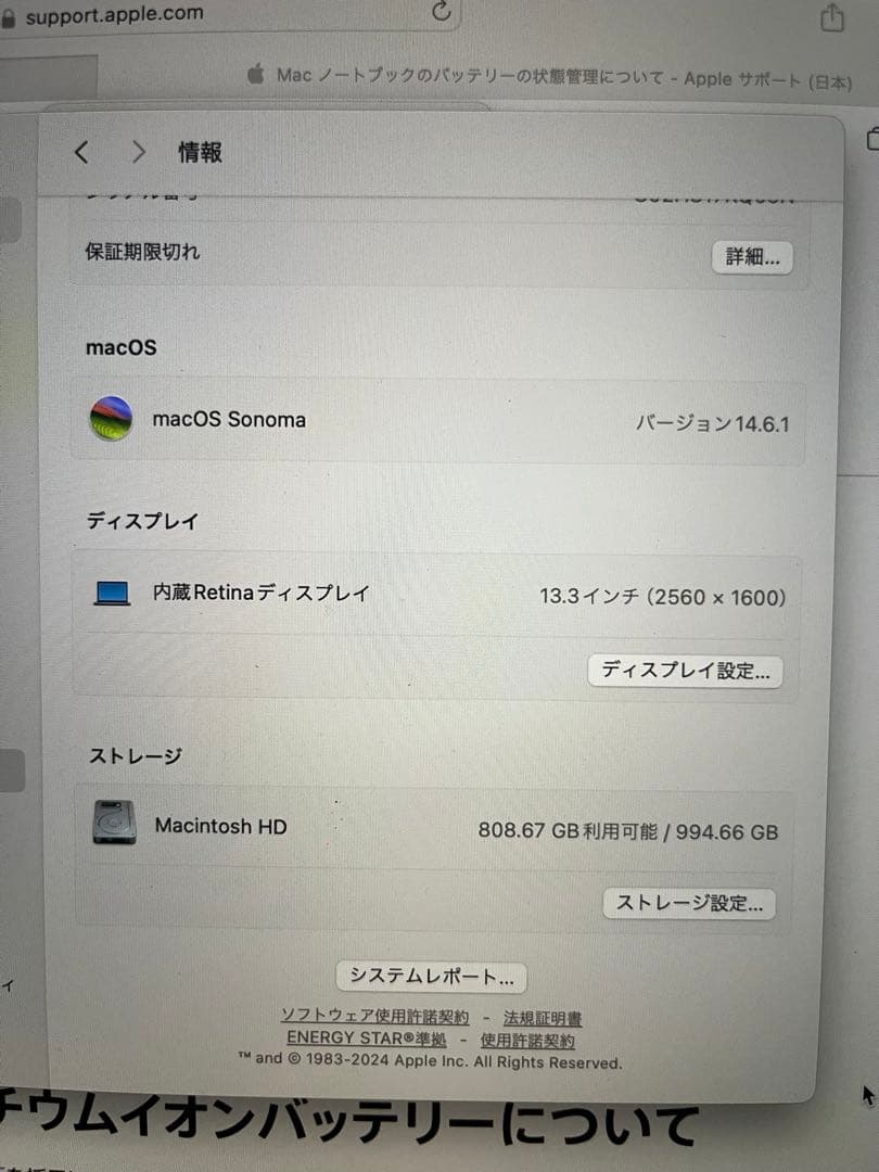 【美品】Apple M1 MacbookPro 13インチ 16GB/1TB