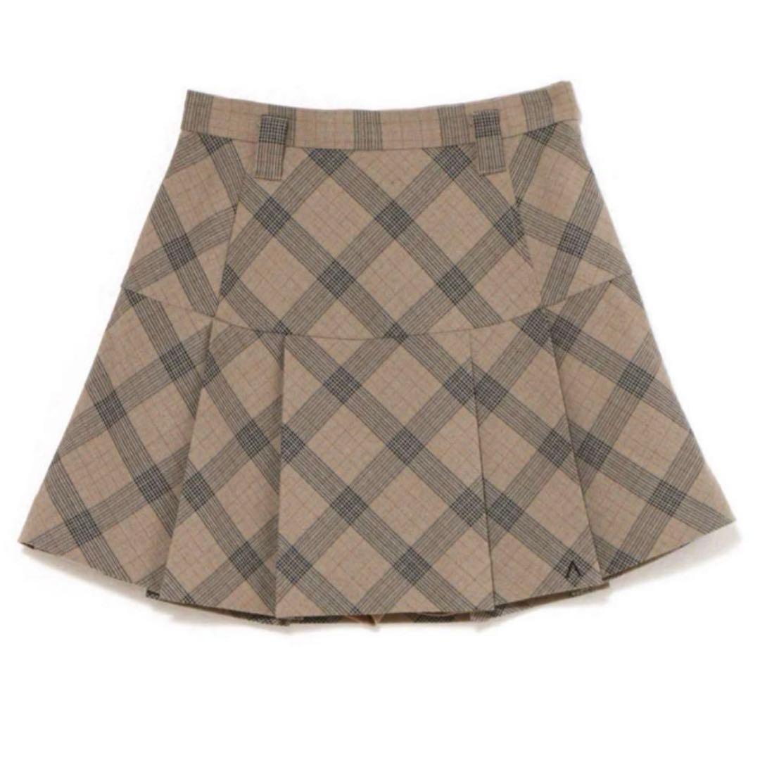 スカート andmary Coco check mini pleats skirt S