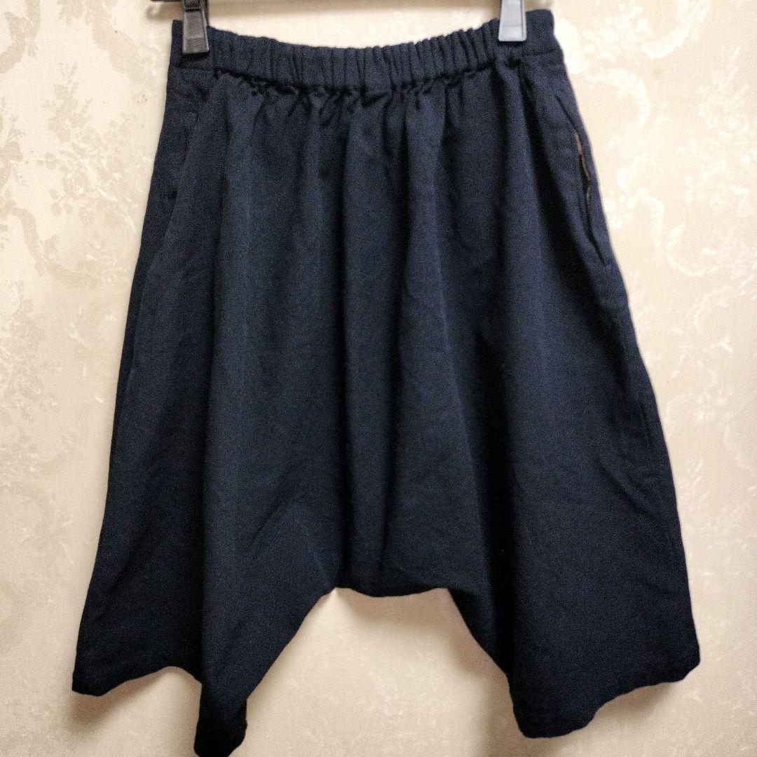 COMMEdesGARCONS コムコムエステルショートサルエル　ネイビー