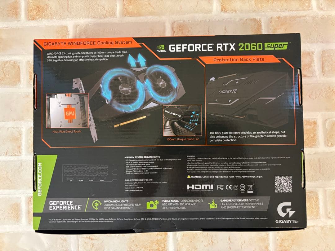 グラフィックボード・グラボ・ビデオカード GIGABYTE GeForce RTX 2060 SUPER 8GB