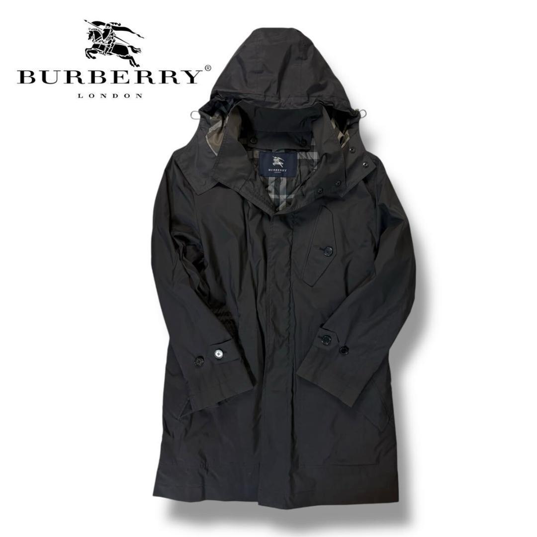 【美品】BURBERRY モッズコート ブラック チェック Mサイズ 三陽商会