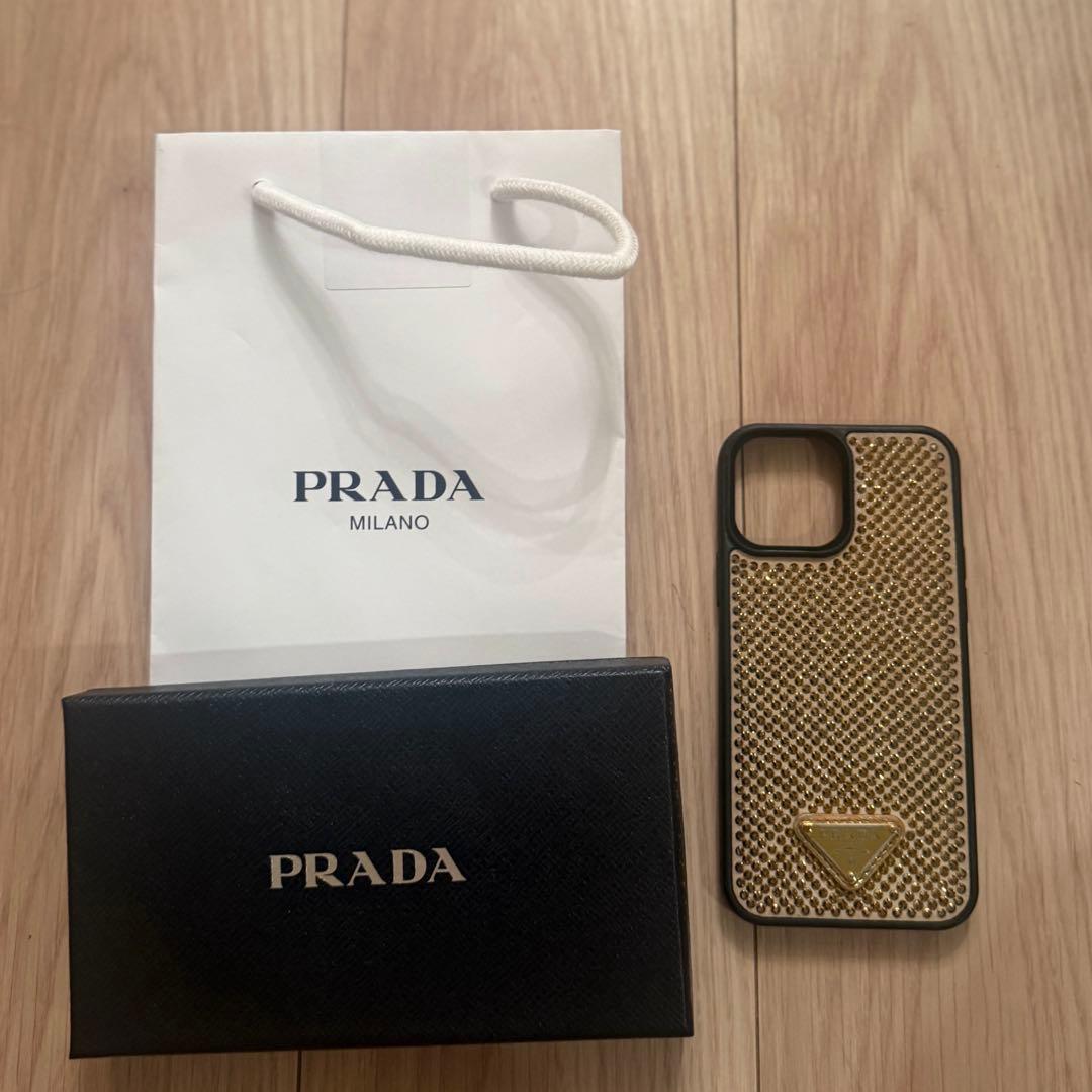 【値下げ】PRADA ゴールドストーン iPhone 13pro max ケース