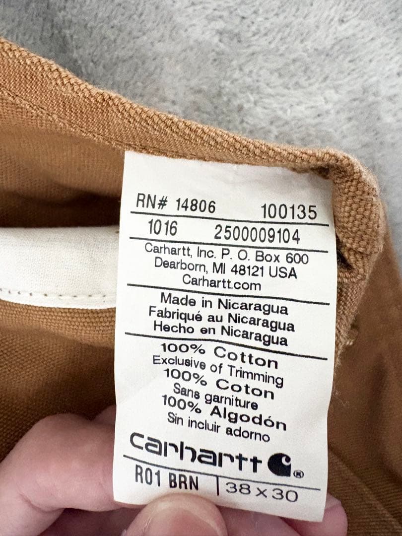 Carhartt オーバーオール 茶色 メンズ 38×30