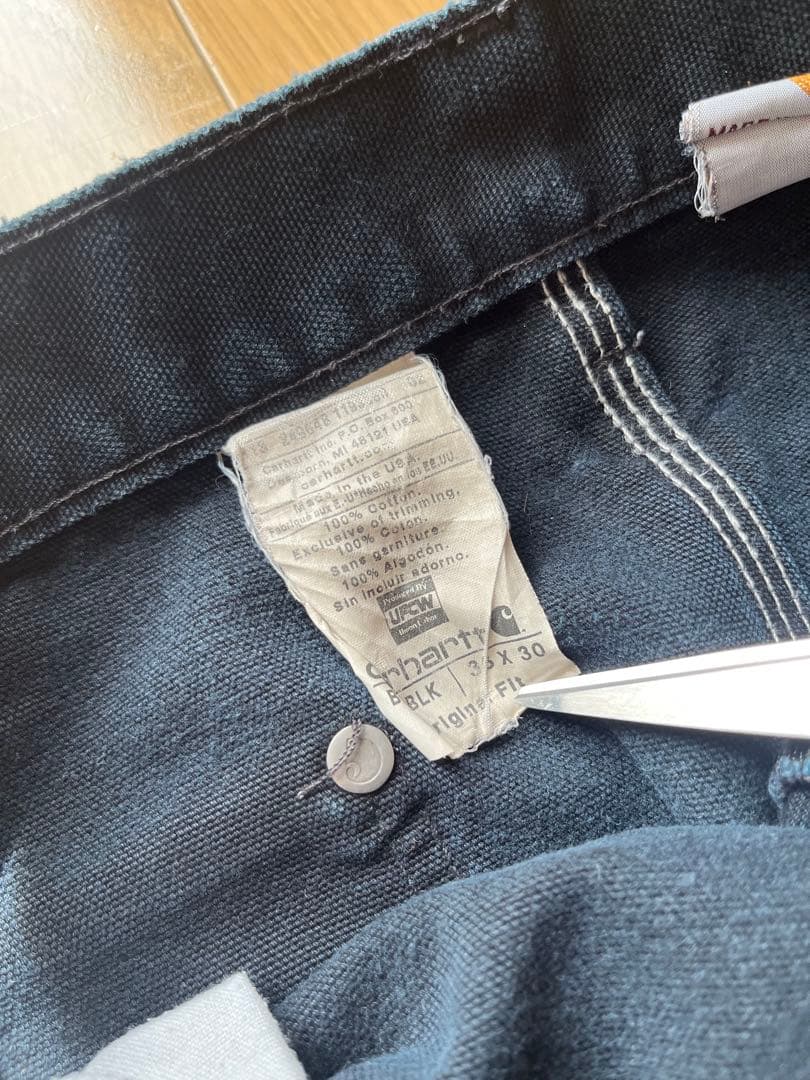 カーハート ダブルニー ブラック ワークパンツ carhartt old USA