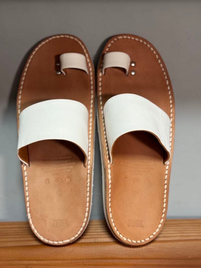 【美品】TOKYO SANDAL 白9 THUMB RING サムリングサンダル