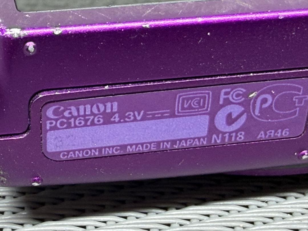 Canon IXY パープル PC1676 デジカメ 動作未確認品