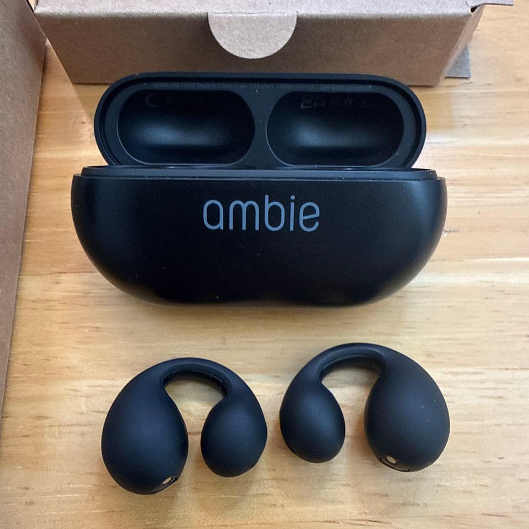 美品ambie AM-TW02 Black　アンビー　ワイヤレスイヤホン