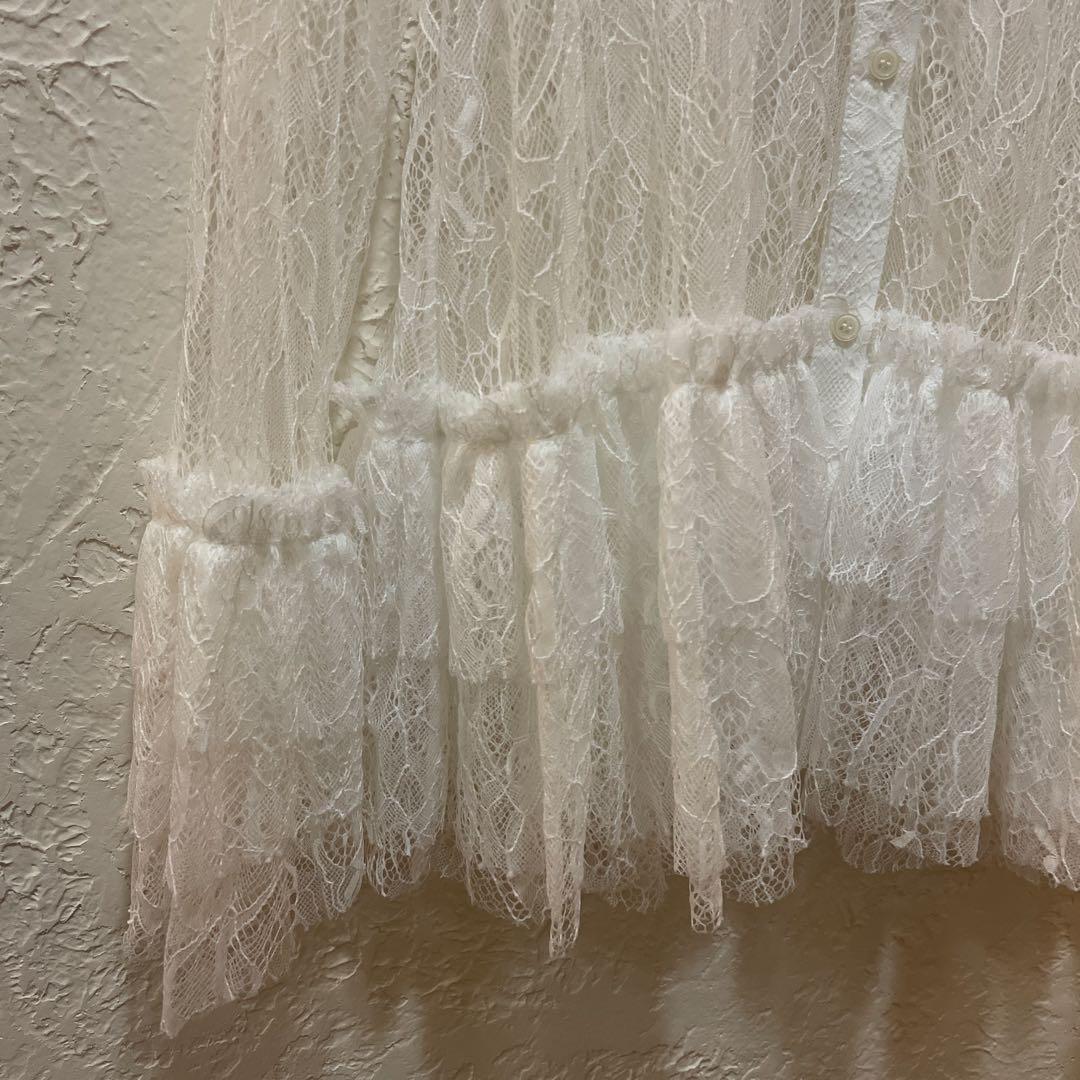 JEANASIS eL Lace Frill Shirt レース フリル シャツ