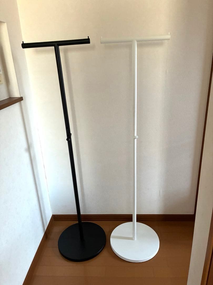 山崎実業 ポールハンガー スマート smart ホワイト ブラック　２個セット