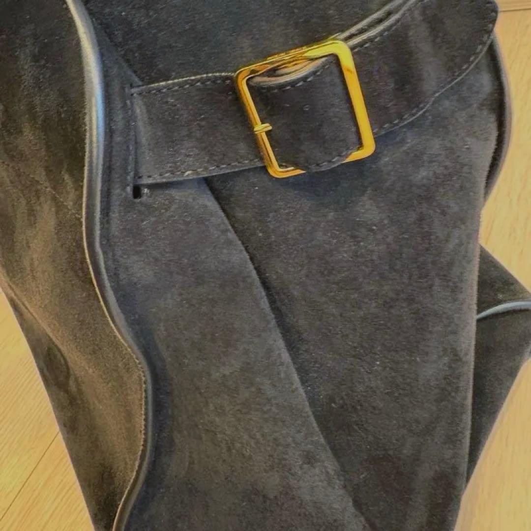 THE ROW マルゴー17 ブラック スエード