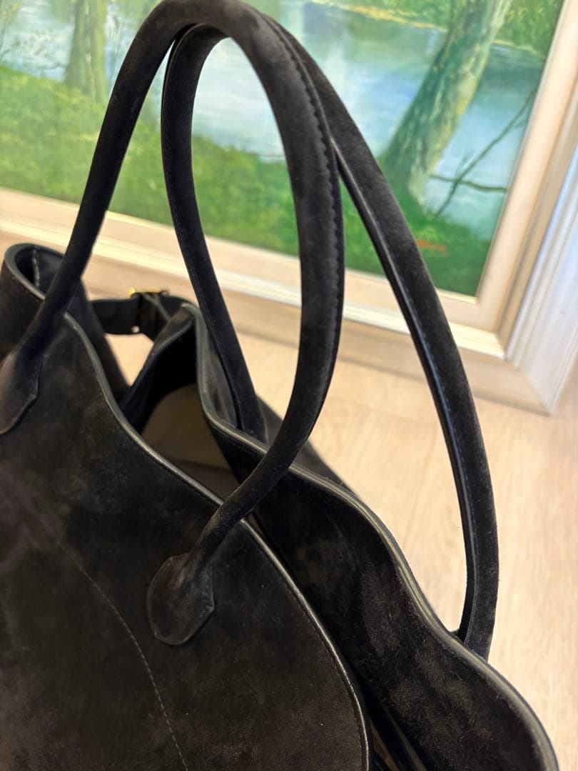 THE ROW マルゴー17 ブラック スエード