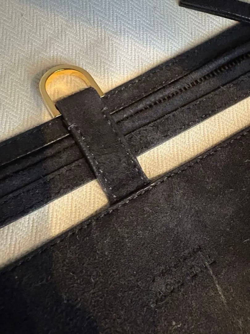 THE ROW マルゴー17 ブラック スエード